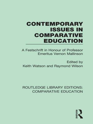 cover image of Contemporary Issues in Comparative Education